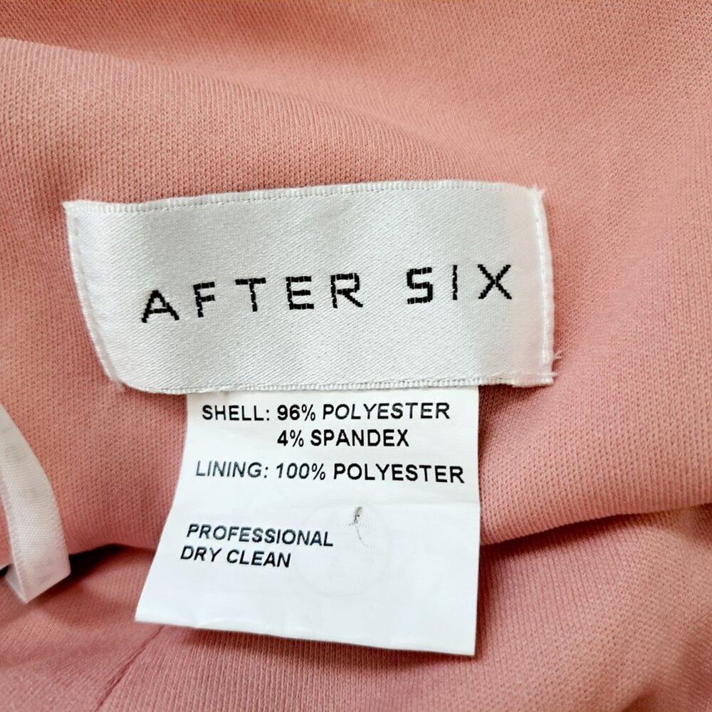 After Six Sleeveless Satin Faux Wrap Draped Gown Dress 6828 - Picture 3 of 10